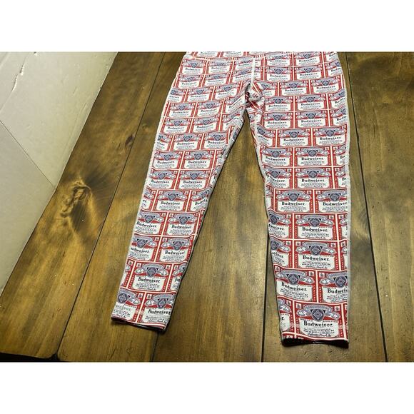 Budweiser Women's Leggings All Over Printed Logo Spellout Size Large NWT - Picture 3 of 8